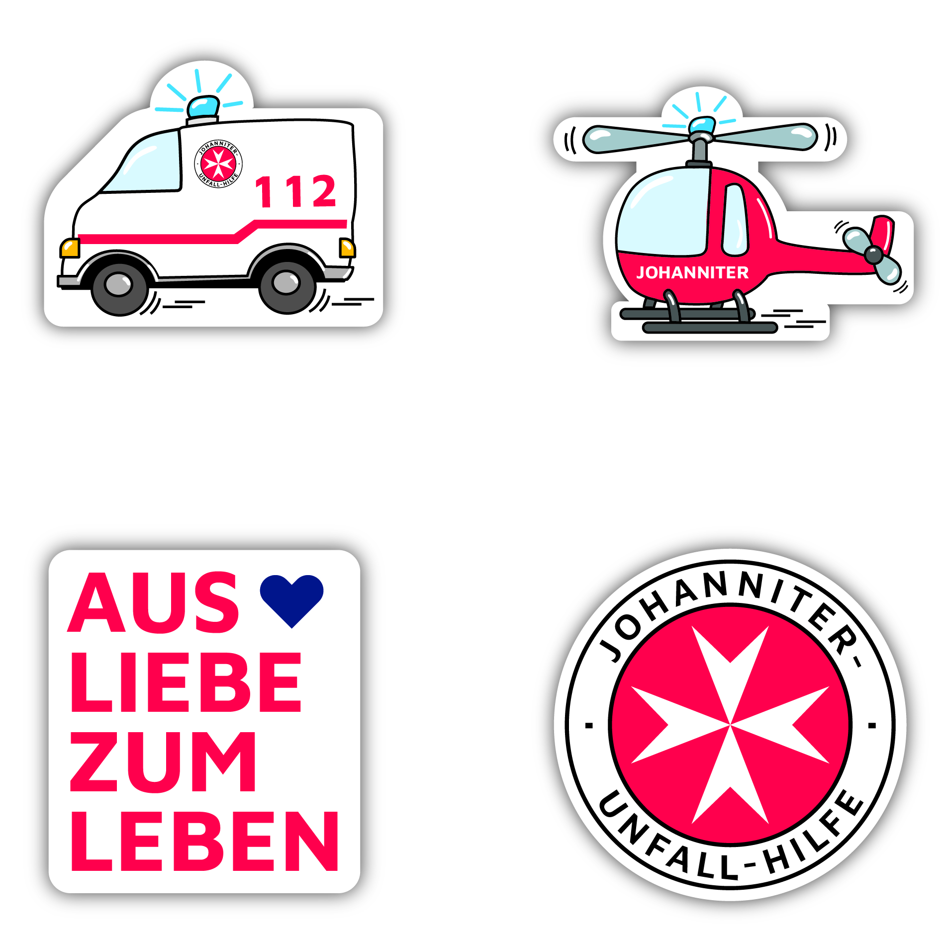 Folienmagnet-Set JUH (5 Stück)