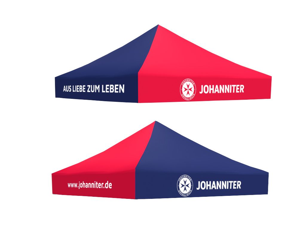 Dach Faltzelt 3x3m "JUH" - Volldruck 