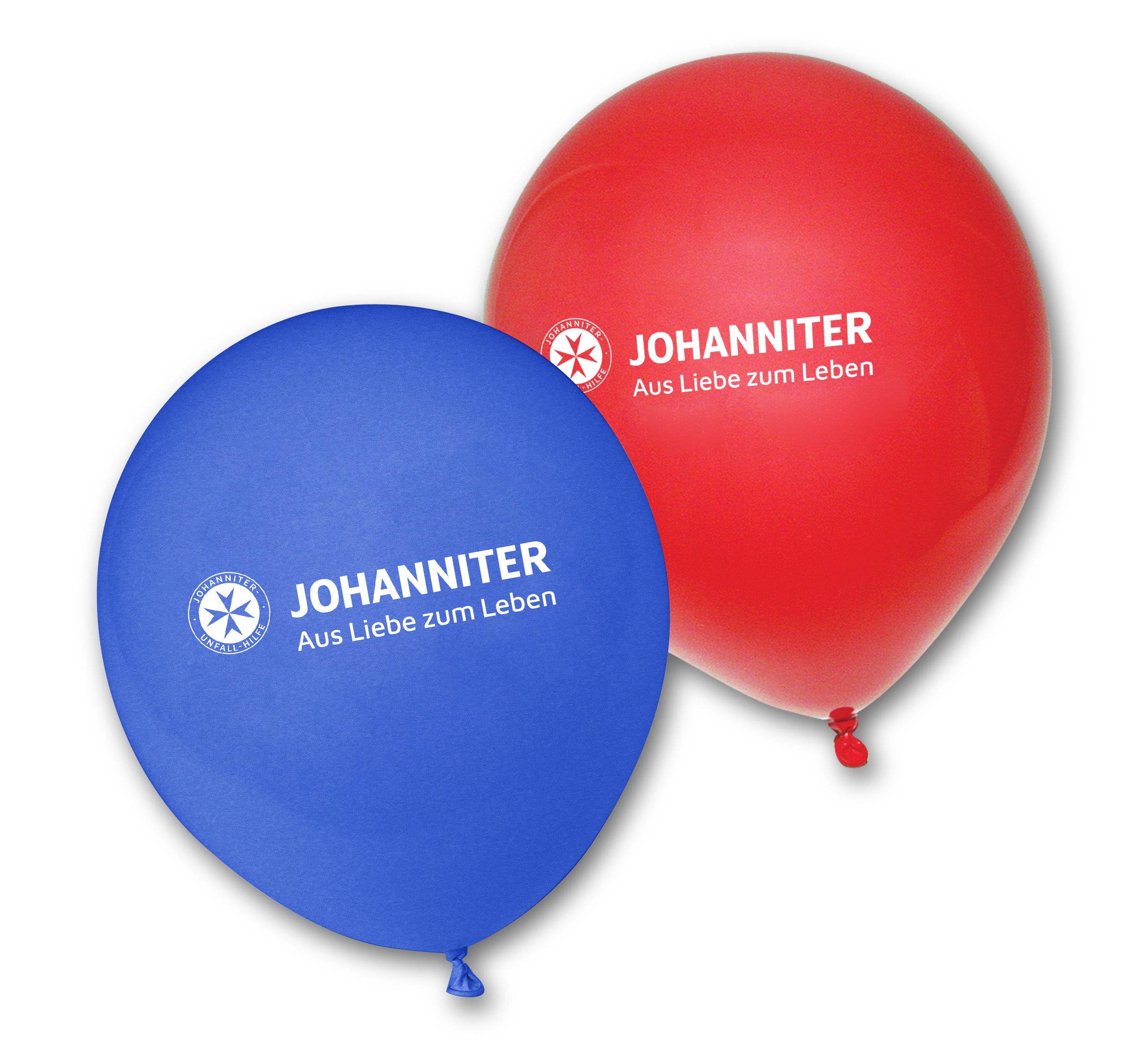 Ballons-im-Kaufhaus Luftballons rot und blau JUH (100 Stück)
